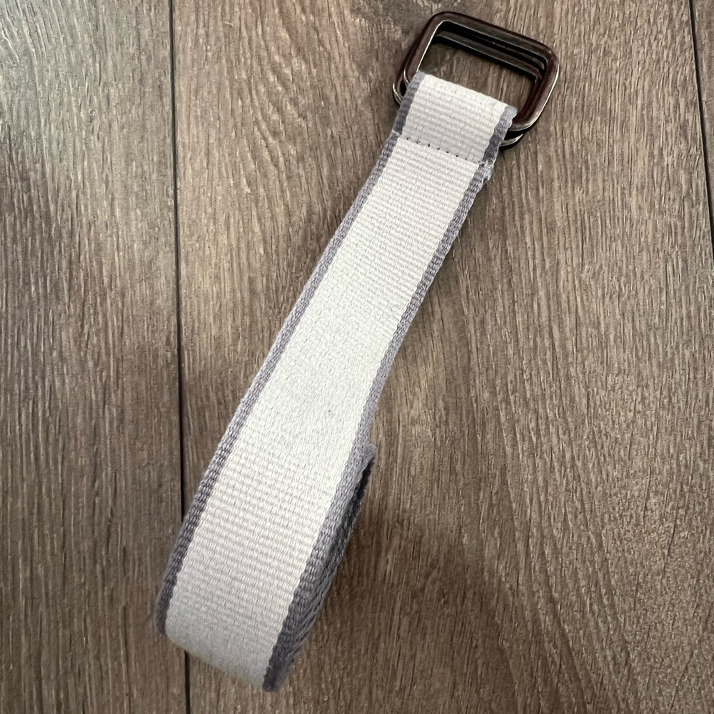 Calvin Klein White and Gray Belt